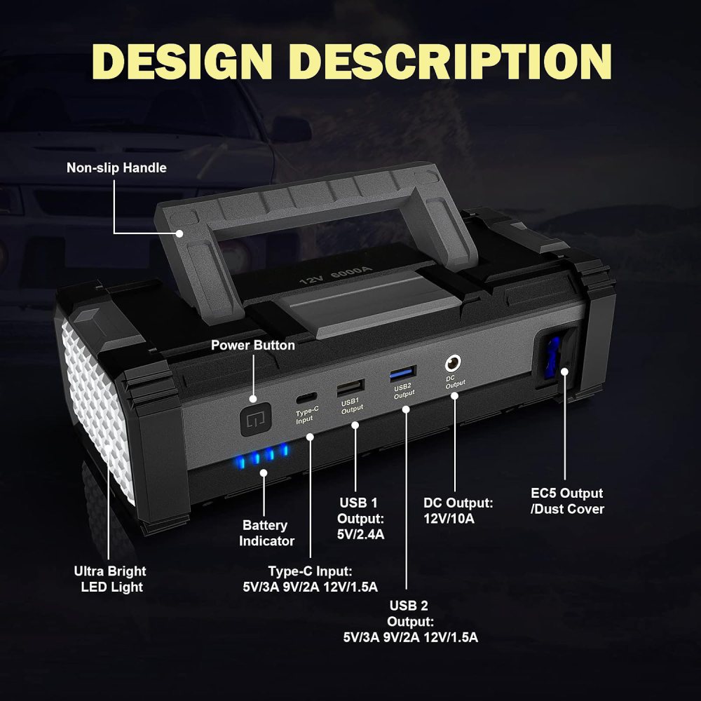 Portable Car Jump Starter: image 4